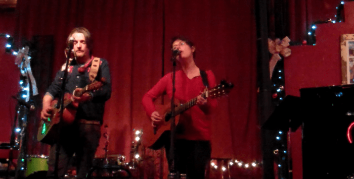 Rosie and Randy playing Buffa's open mic, New Orleans, Dec 2017